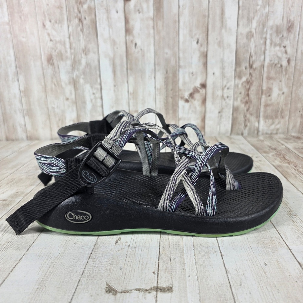 Chaco Z/1 Classic Women's Sport Sandals Black Mint Green Strappy Size W10